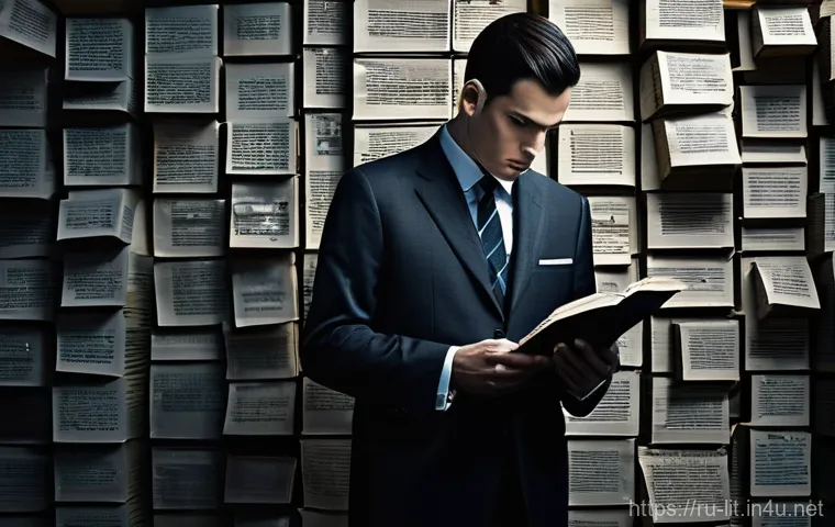 근대 문학과 탈근대 문학 - **Prompt: "The Modernist's Quest for New Meaning"**
    A lone intellectual, in early 20th-century a...