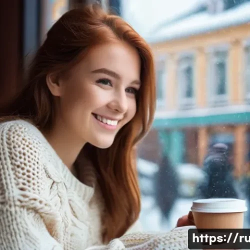 Home 20 인물 유형 분석 - **Prompt:** A young woman with auburn hair, wearing a cozy oversized knitted sweater and dark leggin...