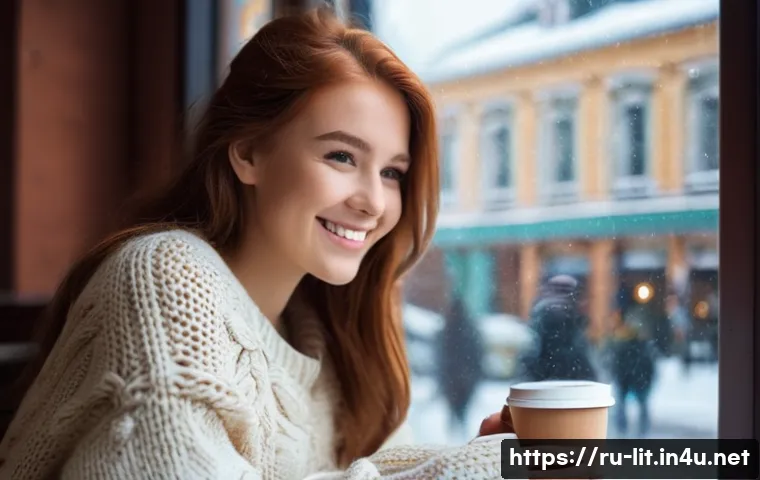 인물 유형 분석 - **Prompt:** A young woman with auburn hair, wearing a cozy oversized knitted sweater and dark leggin...